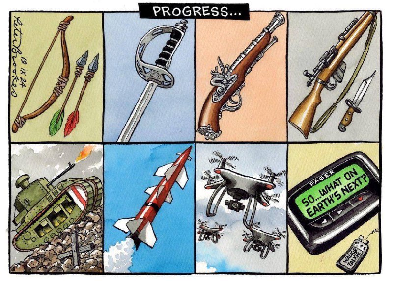 А вот, кстати, отличная иллюстрация к предыдущему посту. Peter Brookes, карикатурист британск...